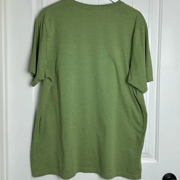 Boutique Holiday country Christmas Tribe green Bella canvas vneck graphic tee 2X - Picture 4 of 5